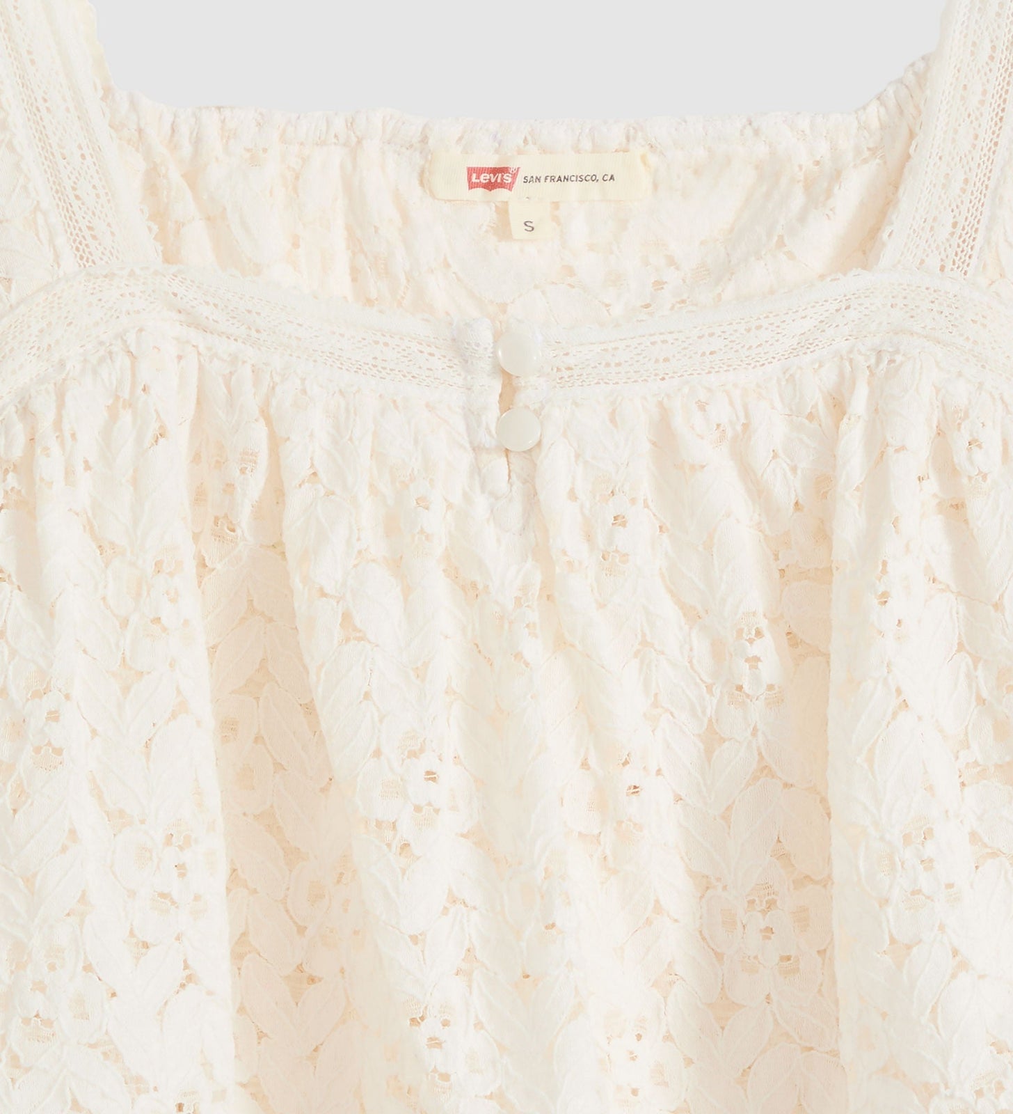Main 6 - Levi's® Women's Dom Short-Sleeve Lace Blouse - 007XH0005