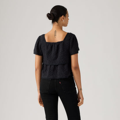 Thumbnail 2 - Levi's® Women's Dom Short-Sleeve Lace Blouse - 007XH0006