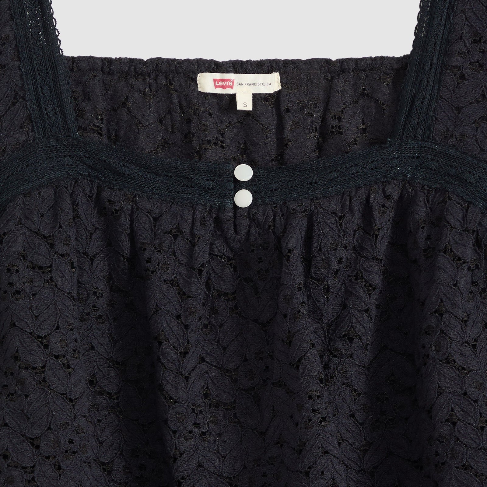 Main 6 - Levi's® Women's Dom Short-Sleeve Lace Blouse - 007XH0006