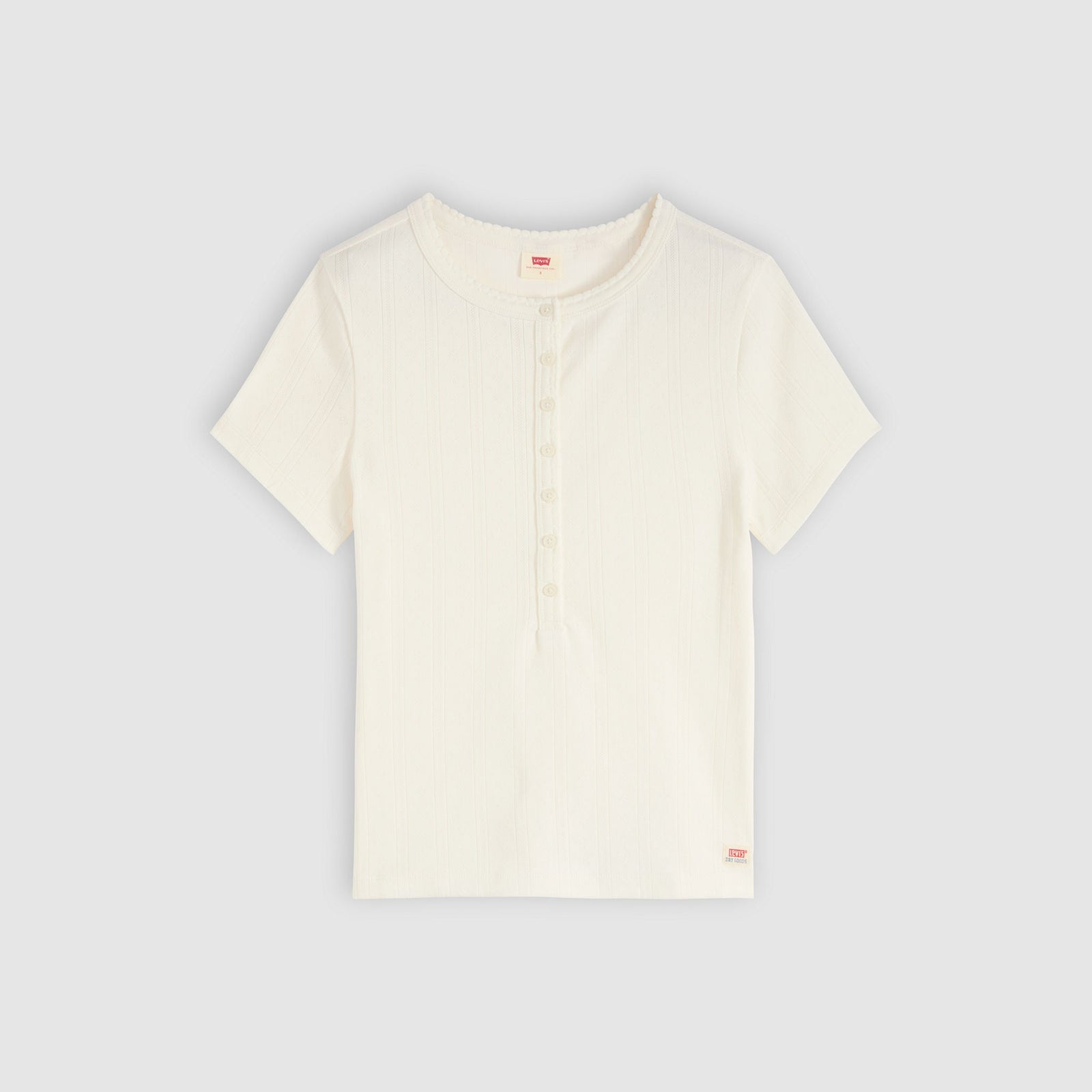 Main 5 - Levi's® Women's Dry Goods Pointelle Short-Sleeve Henley - 0086J0000