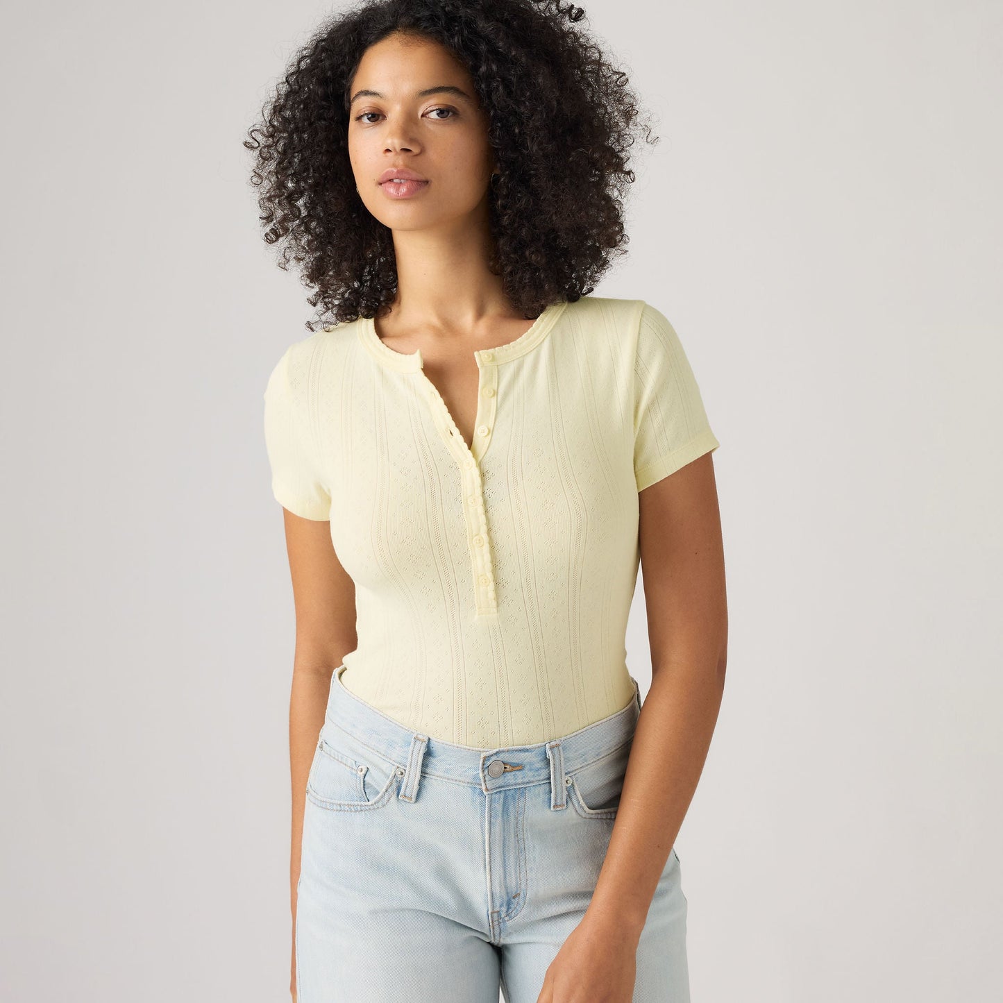 Levi's® Women's Dry Goods Pointelle Short-Sleeve Henley