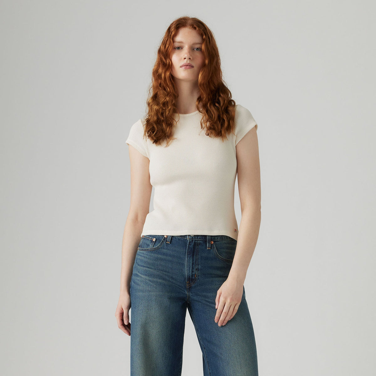 Levi's® Women's Dry Goods Waffle Cap-Sleeve Tee