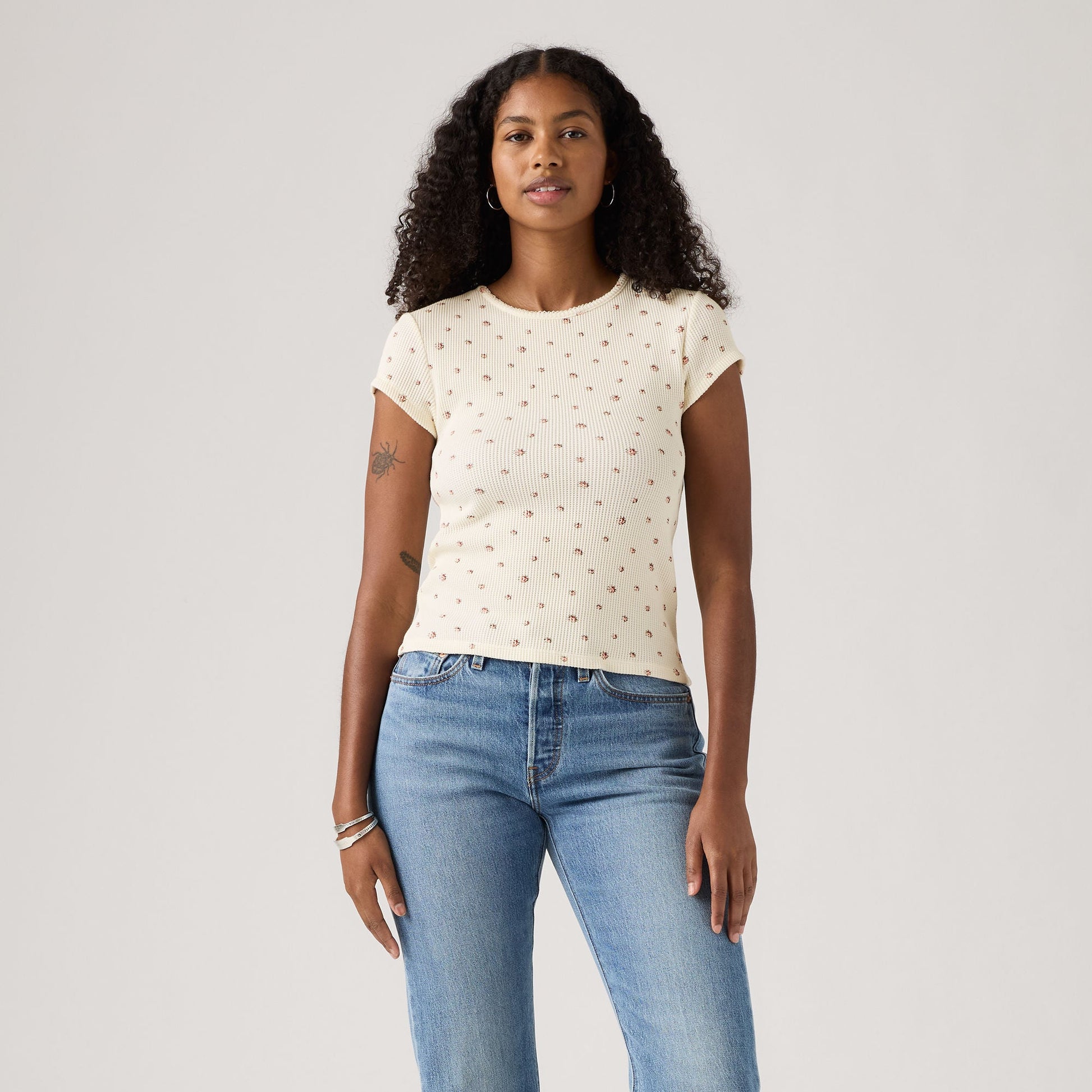 Levi's® Women's Dry Goods Waffle Cap-Sleeve Tee