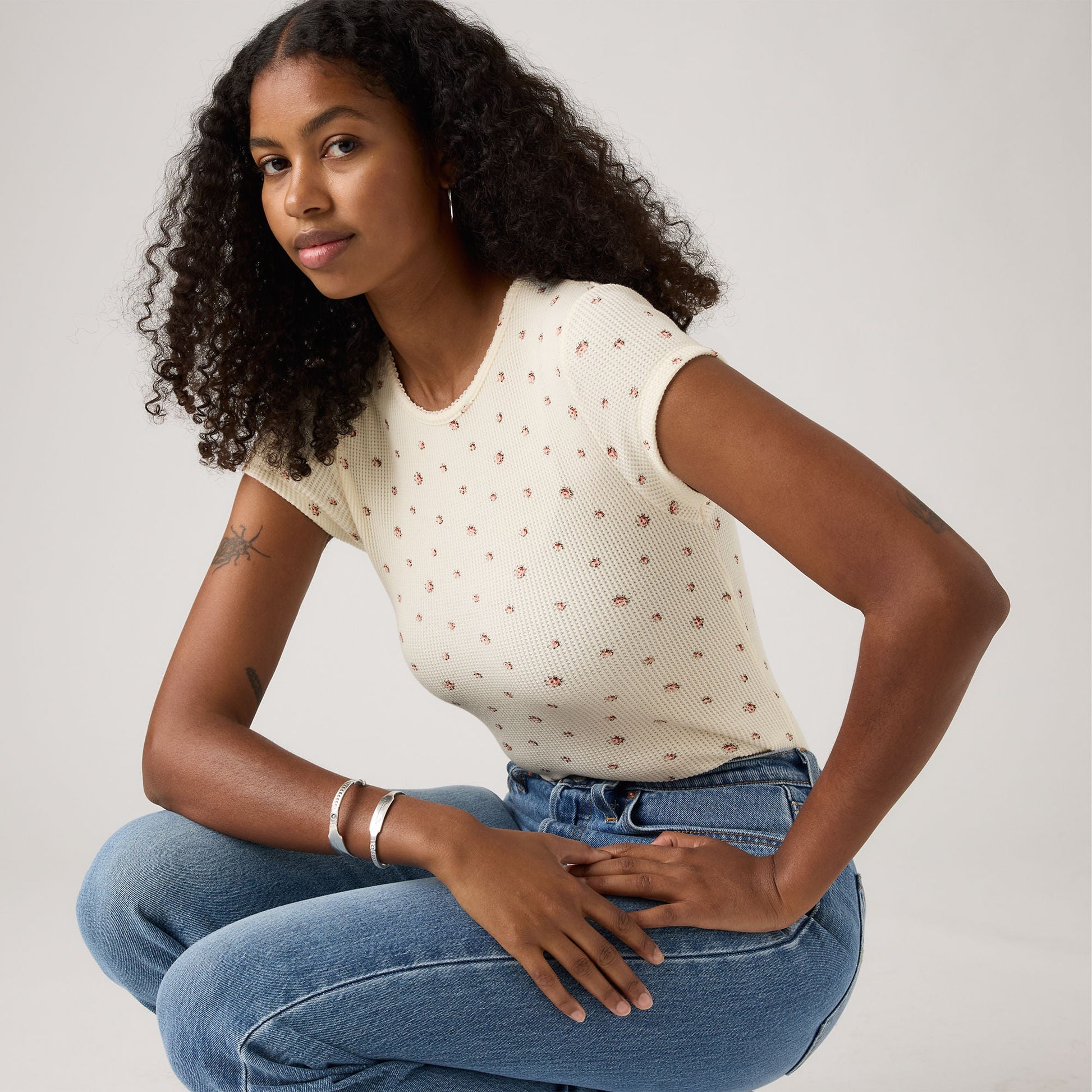 Levi's® Women's Dry Goods Waffle Cap-Sleeve Tee
