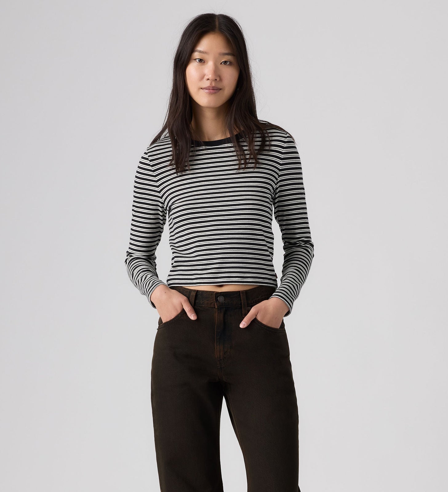 Main 3 - Levi's® Women's Essential Baby Long-Sleeve Tee - 008SS0008