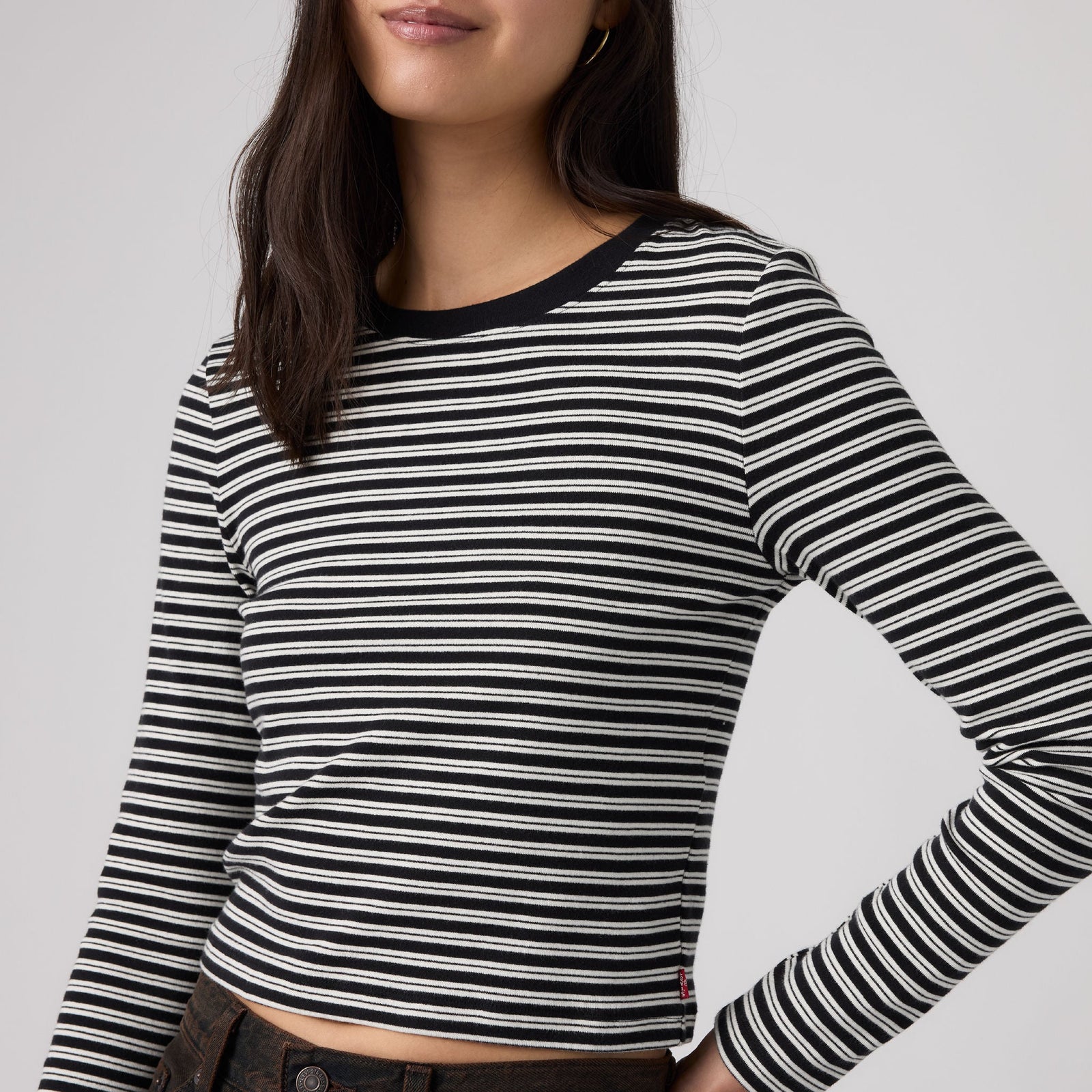 Main 4 - Levi's® Women's Essential Baby Long-Sleeve Tee - 008SS0008