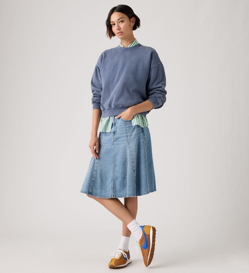Main 4 - Levi's® Women's Godet Knee-Length Skirt - 005N80002