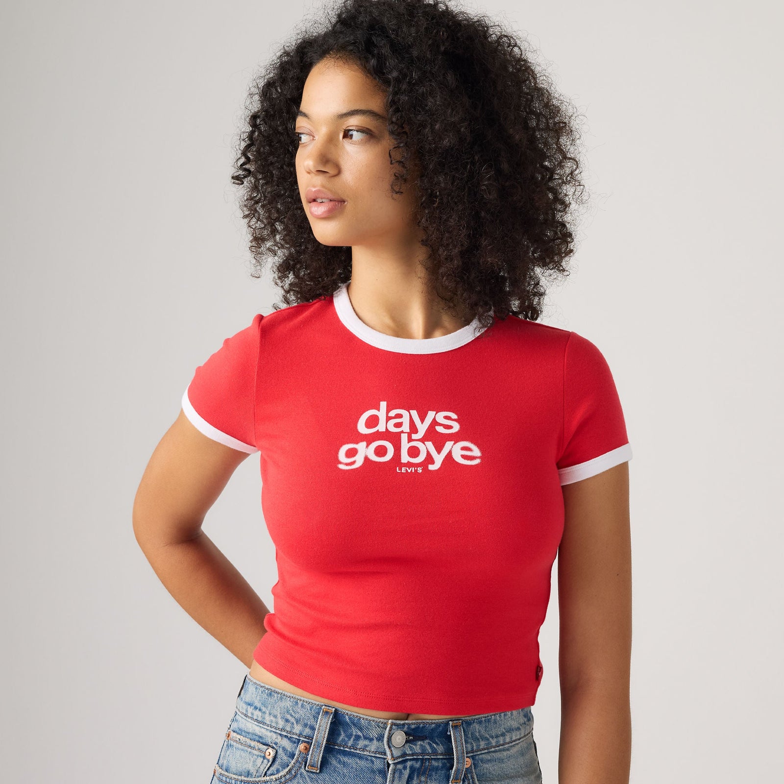 Main 1 - Levi's® Women's Graphic Essential Ringer Baby Tee SCL - 