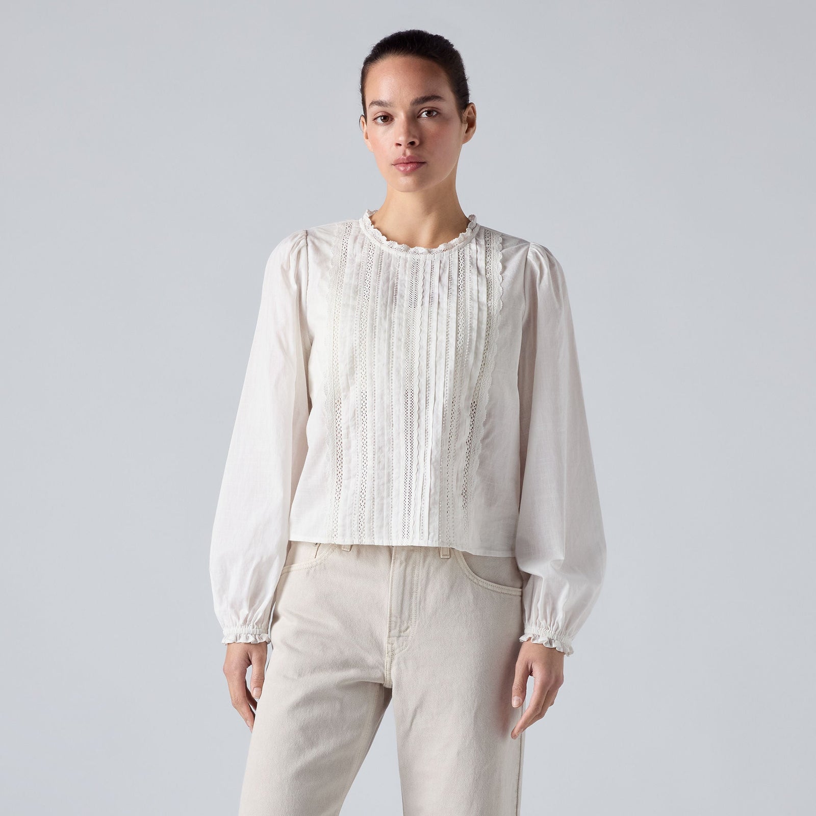 Main 3 - Levi's® Women's Han Long-Sleeve Beaded Blouse - 008G80002