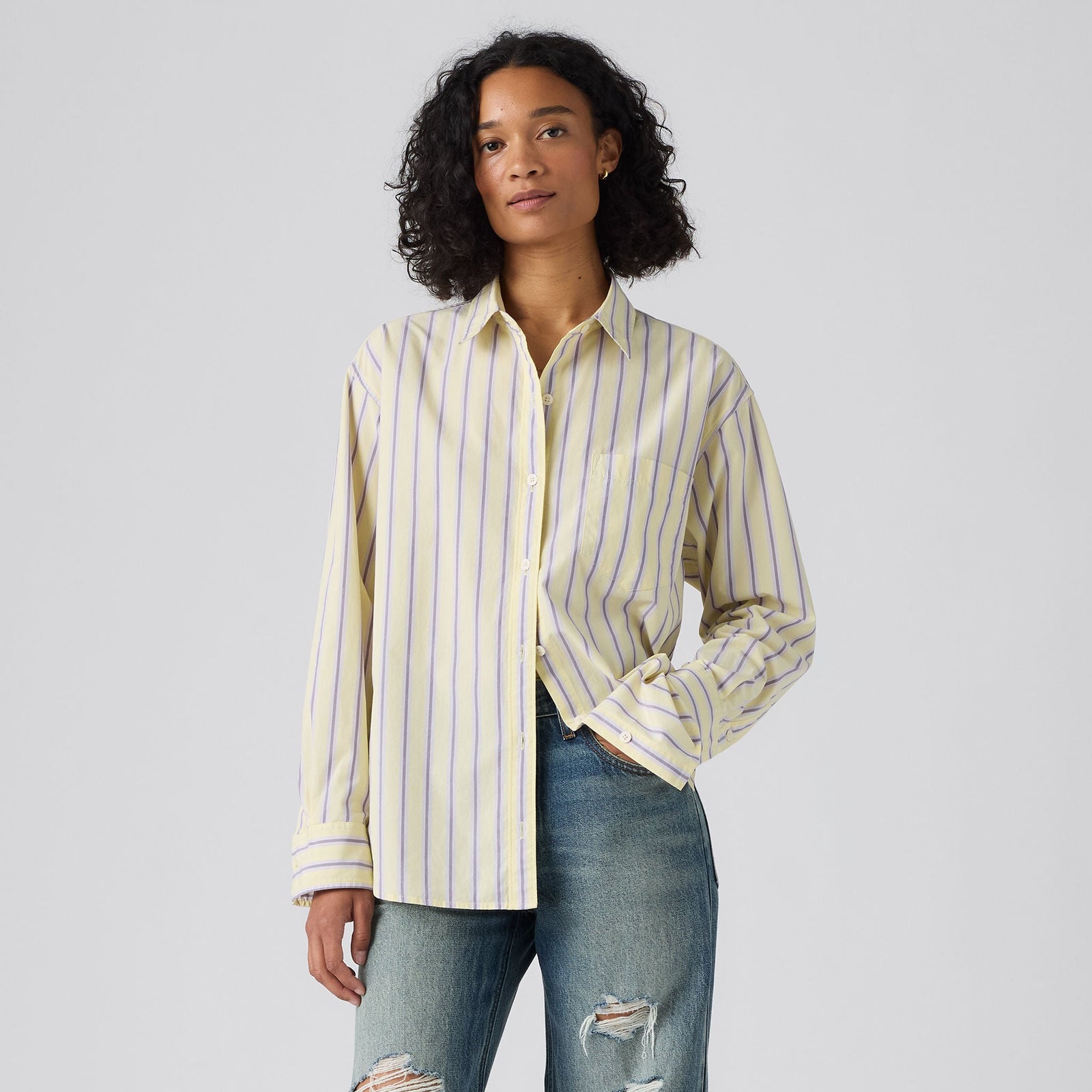 Main 4 - Levi's® Women's Harlie Boyfriend Shirt - 001HM0027
