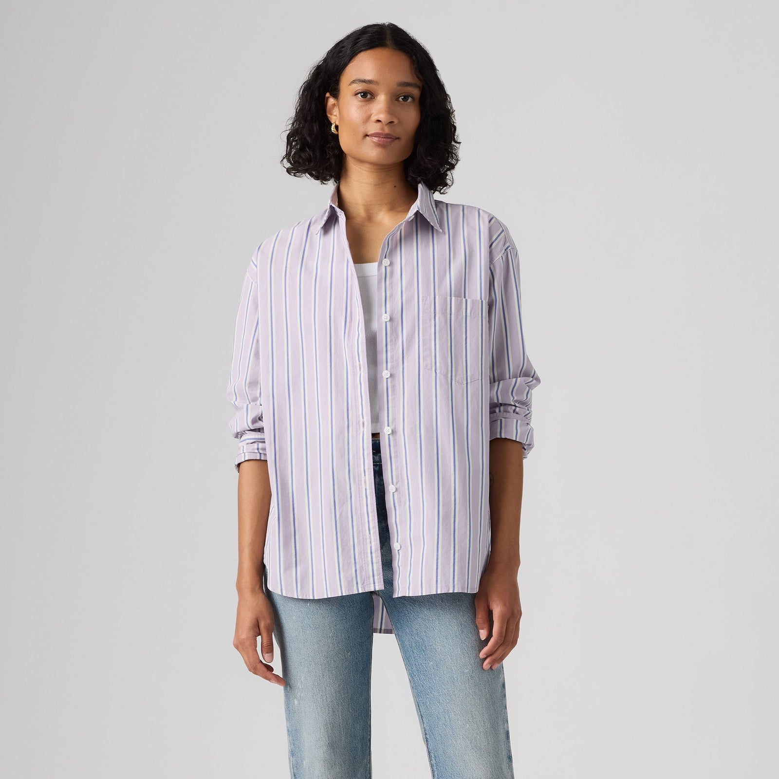 Main 4 - Levi's® Women's Harlie Boyfriend Shirt - 001HM0028