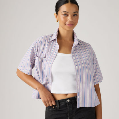 Thumbnail 1 - Levi's® Women's Harlie Short-Sleeve Cropped Shirt - 003QI0008