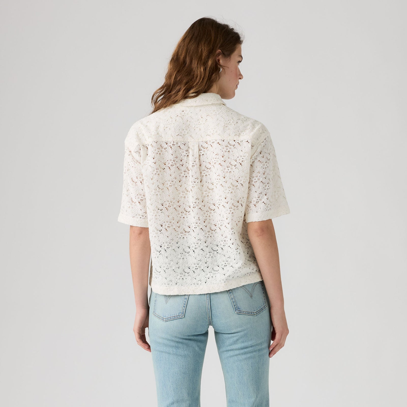 Main 2 - Levi's® Women's Harlie Short-Sleeve Lace Shirt - 007XJ0006