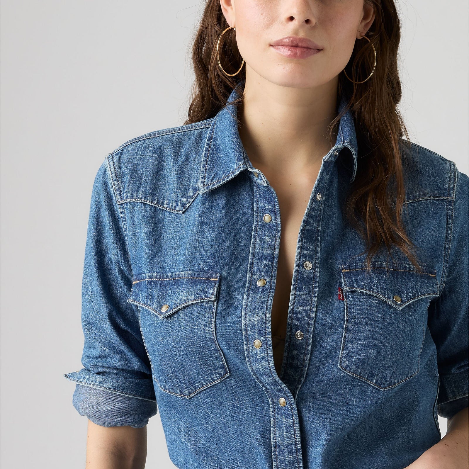 Main 4 - Levi's® Women's Heritage Western Denim Shirt - 007WT0000