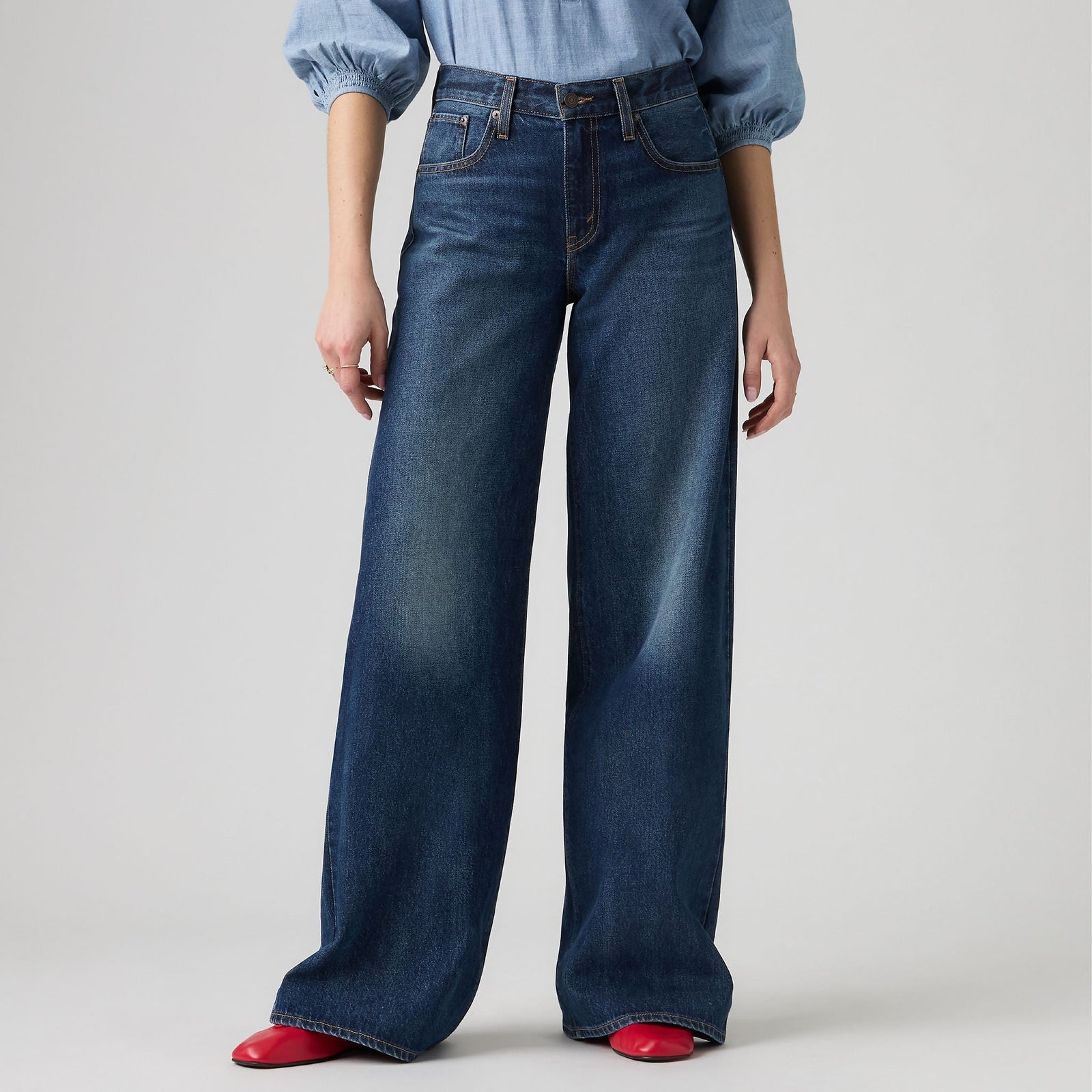 Main 5 - Levi's® Women's Middy Wide-Leg Jeans - 0081Z0001