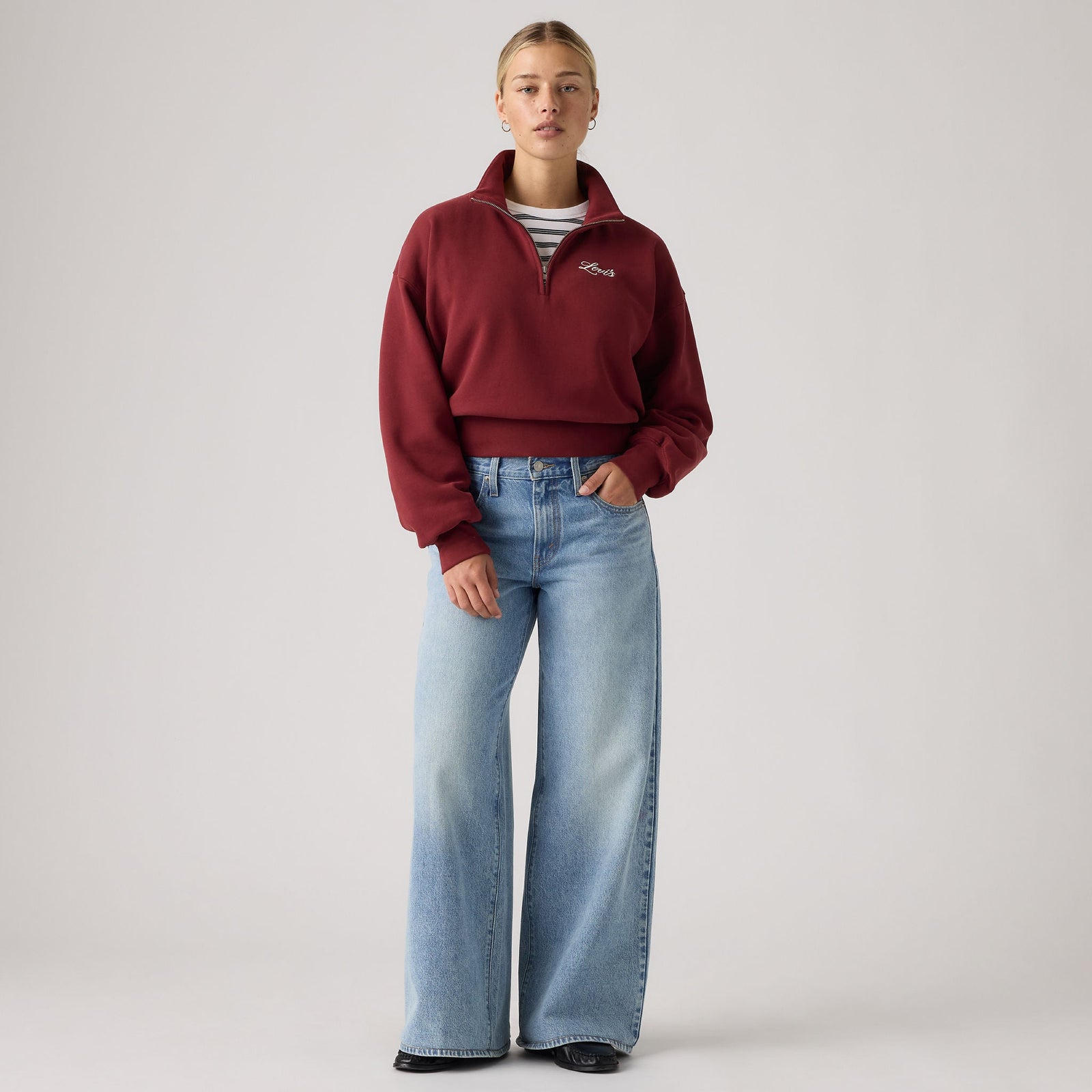 Main 3 - Levi's® Women's Middy Wide-Leg Jeans - 0081Z0003