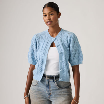 Thumbnail 3 - Levi's® Women's Pauline Pointelle Short-Sleeve Cardigan - 005A80001
