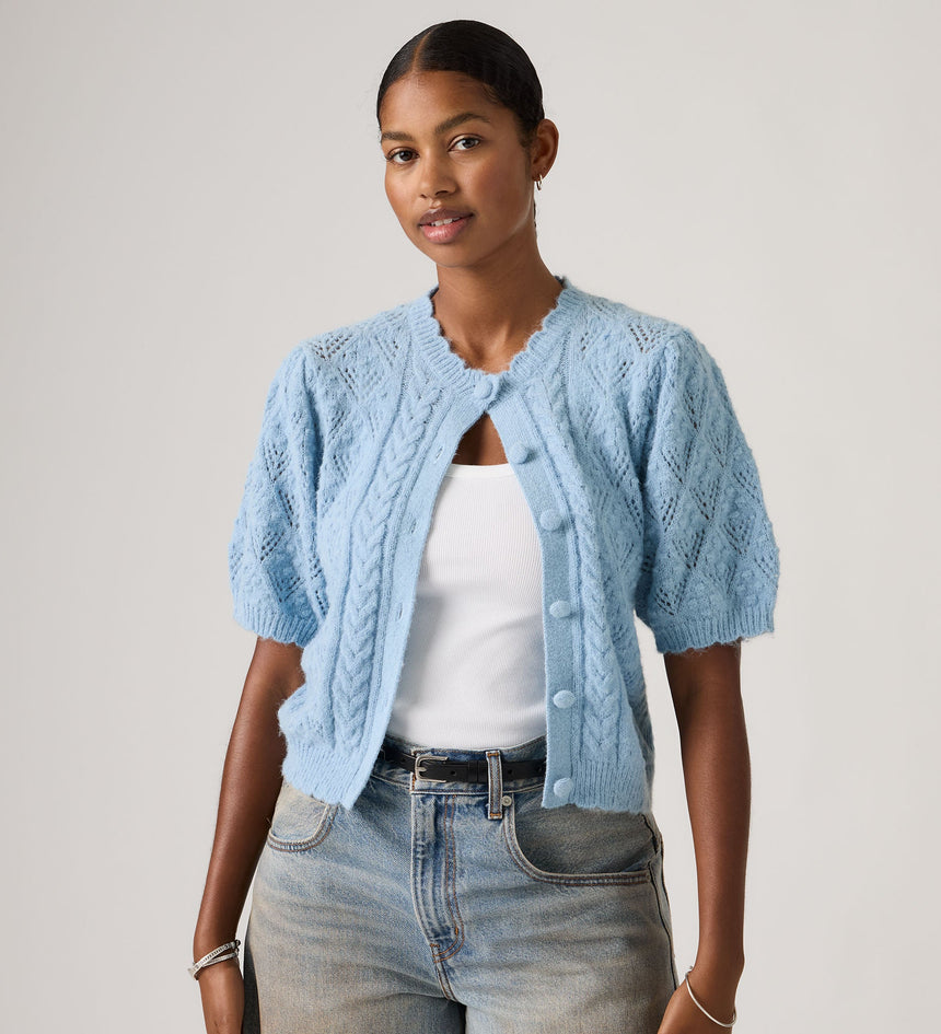 Main 3 - Levi's® Women's Pauline Pointelle Short-Sleeve Cardigan - 005A80001