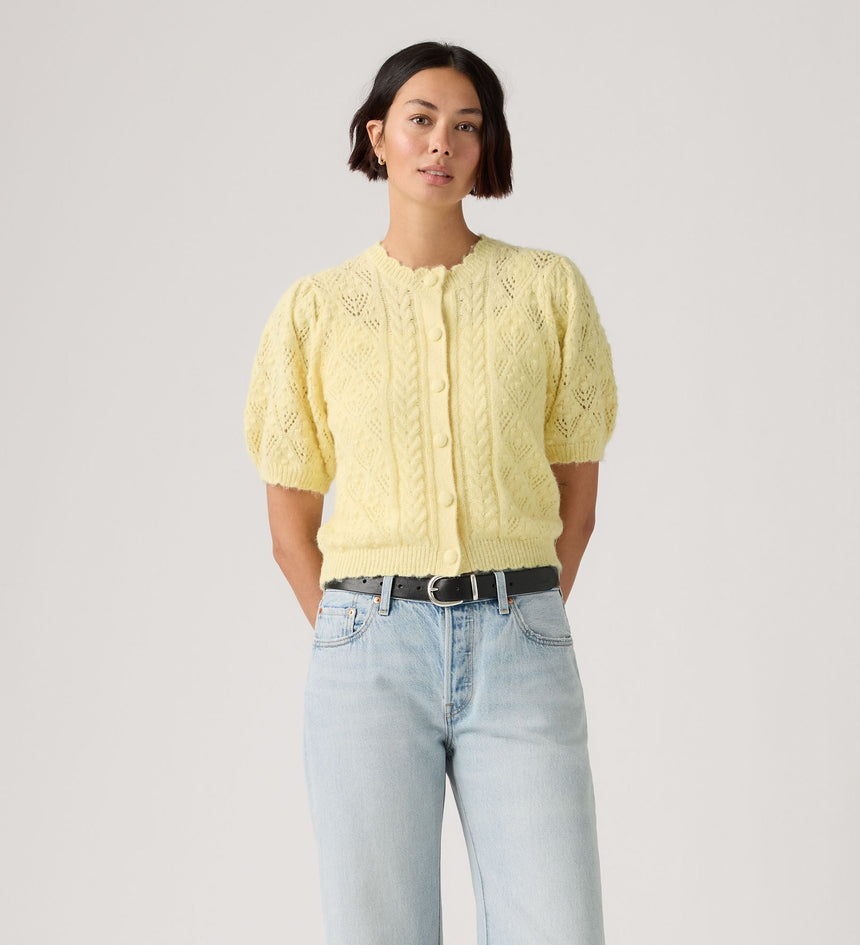 Main 1 - Levi's® Women's Pauline Pointelle Short-Sleeve Cardigan - 005A80002