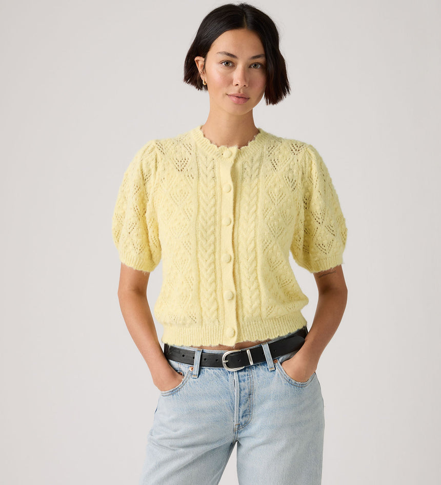 Main 3 - Levi's® Women's Pauline Pointelle Short-Sleeve Cardigan - 005A80002