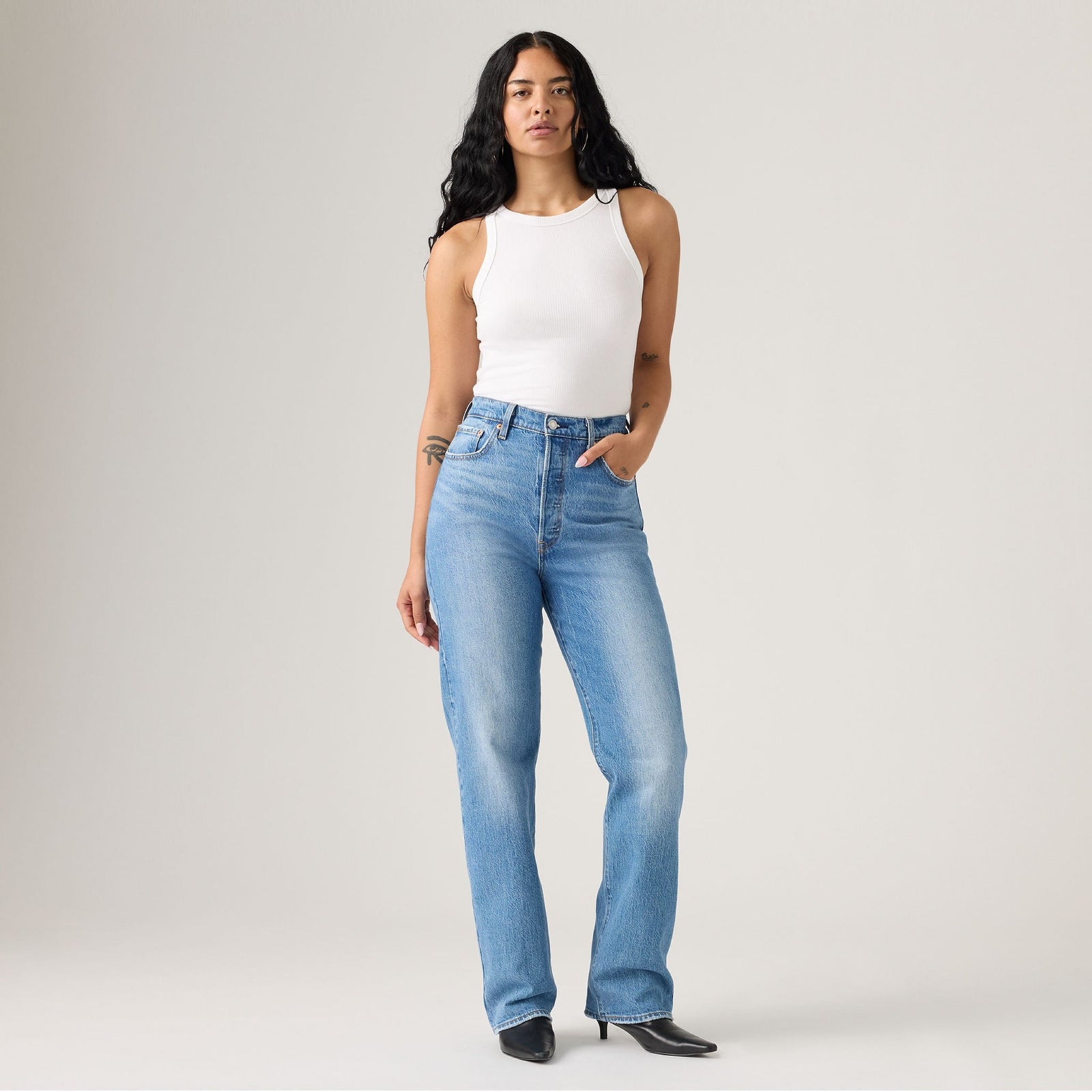 Main 4 - Levi's® Women's Ribcage Full-Length Jeans - 790780008