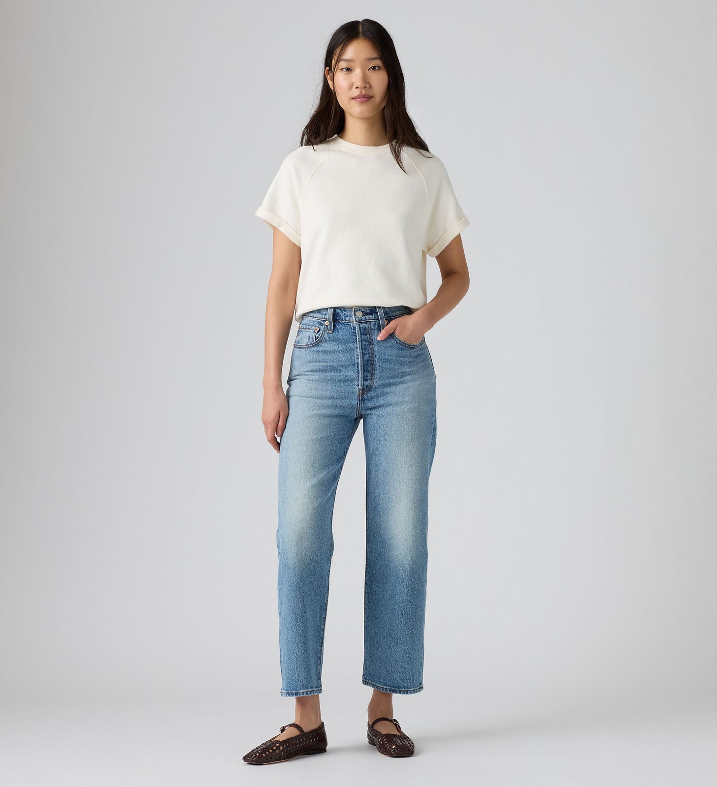 Main 3 - Levi's® Women's Ribcage Straight Ankle Jeans - 726930302