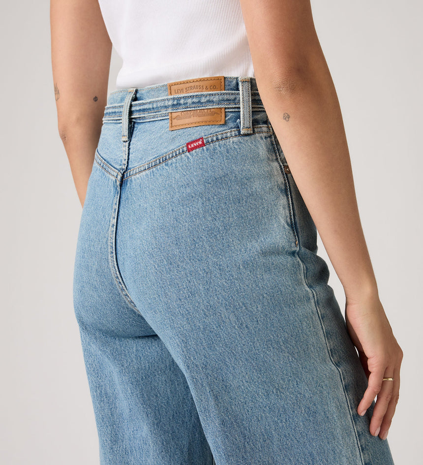 Main 5 - Levi's® Women's Ribcage Wide-Leg Belted Jeans - 005LK0000