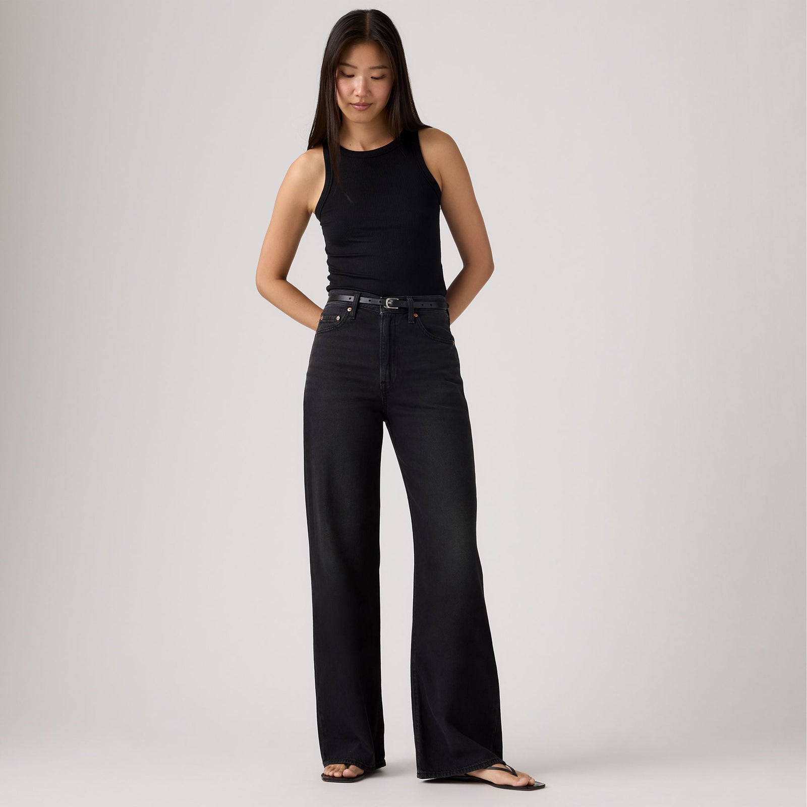 Main 4 - Levi's® Women's Ribcage Wide-Leg Jeans - A60810076