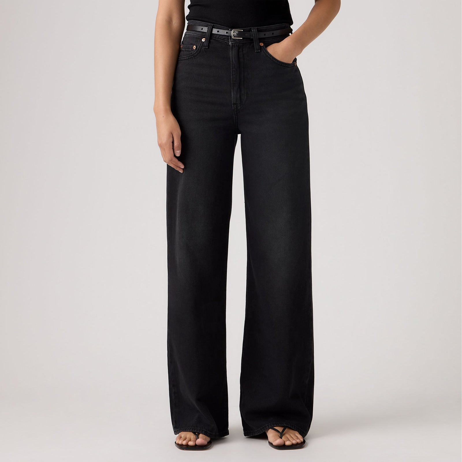 Main 5 - Levi's® Women's Ribcage Wide-Leg Jeans - A60810076