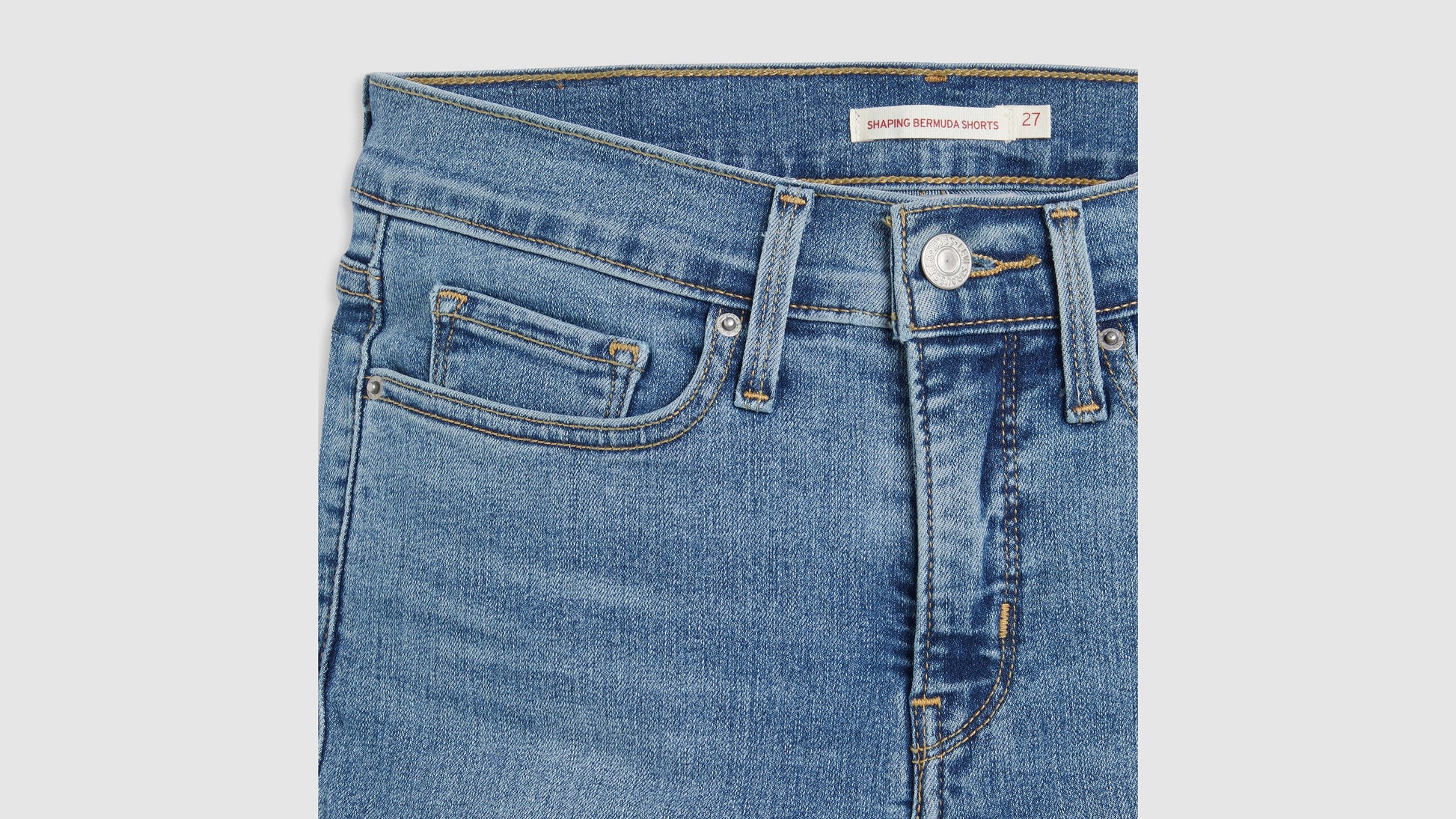 Levi’s Women’s Shaping Bermuda Shorts, close-up view
