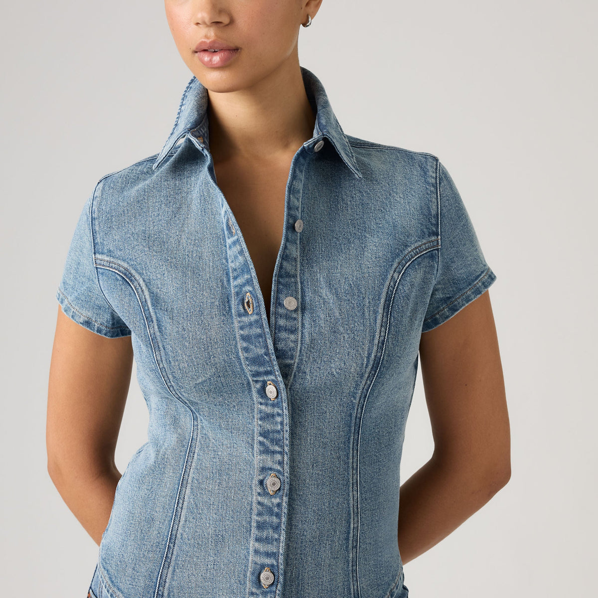 Levi's® Women's Short-Sleeve Shaped Denim Shirt