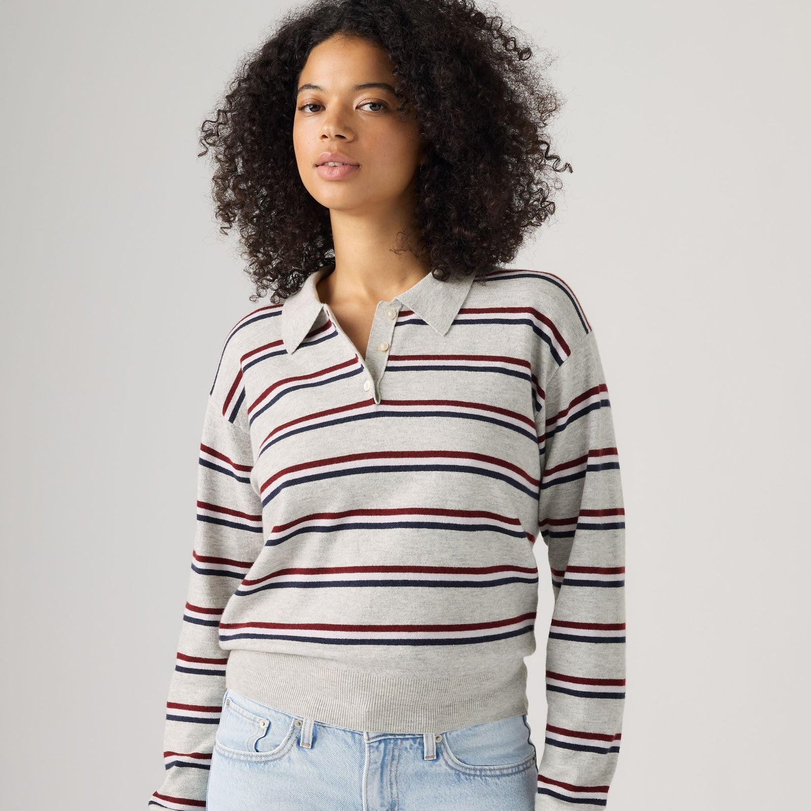 Main 1 - Levi's® Women's Supersoft Long-Sleeve Polo - 007VY0001