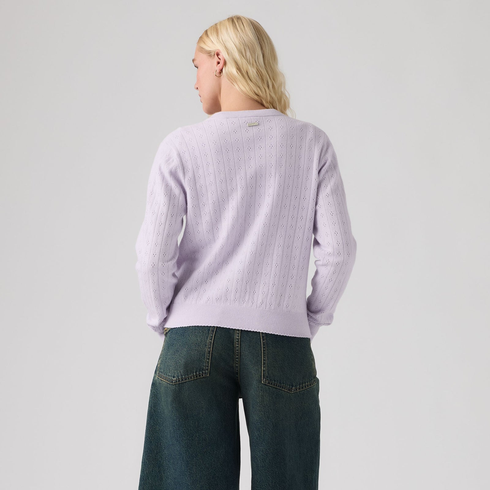 Main 2 - Levi's® Women's Supersoft Pointelle Crewneck Cardigan - 008SK0000