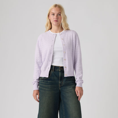 Thumbnail 3 - Levi's® Women's Supersoft Pointelle Crewneck Cardigan - 008SK0000
