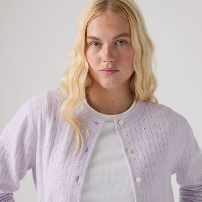 Thumbnail 4 - Levi's® Women's Supersoft Pointelle Crewneck Cardigan - 008SK0000