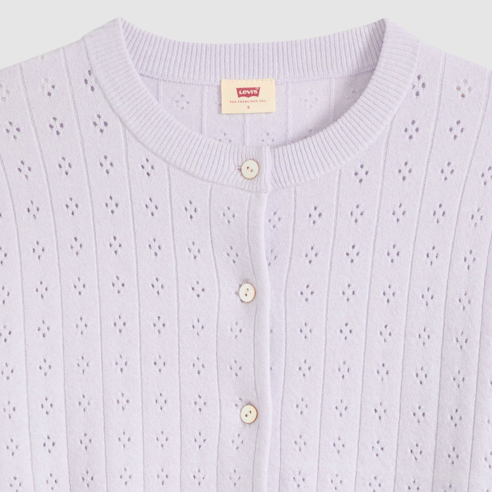 Main 6 - Levi's® Women's Supersoft Pointelle Crewneck Cardigan - 008SK0000