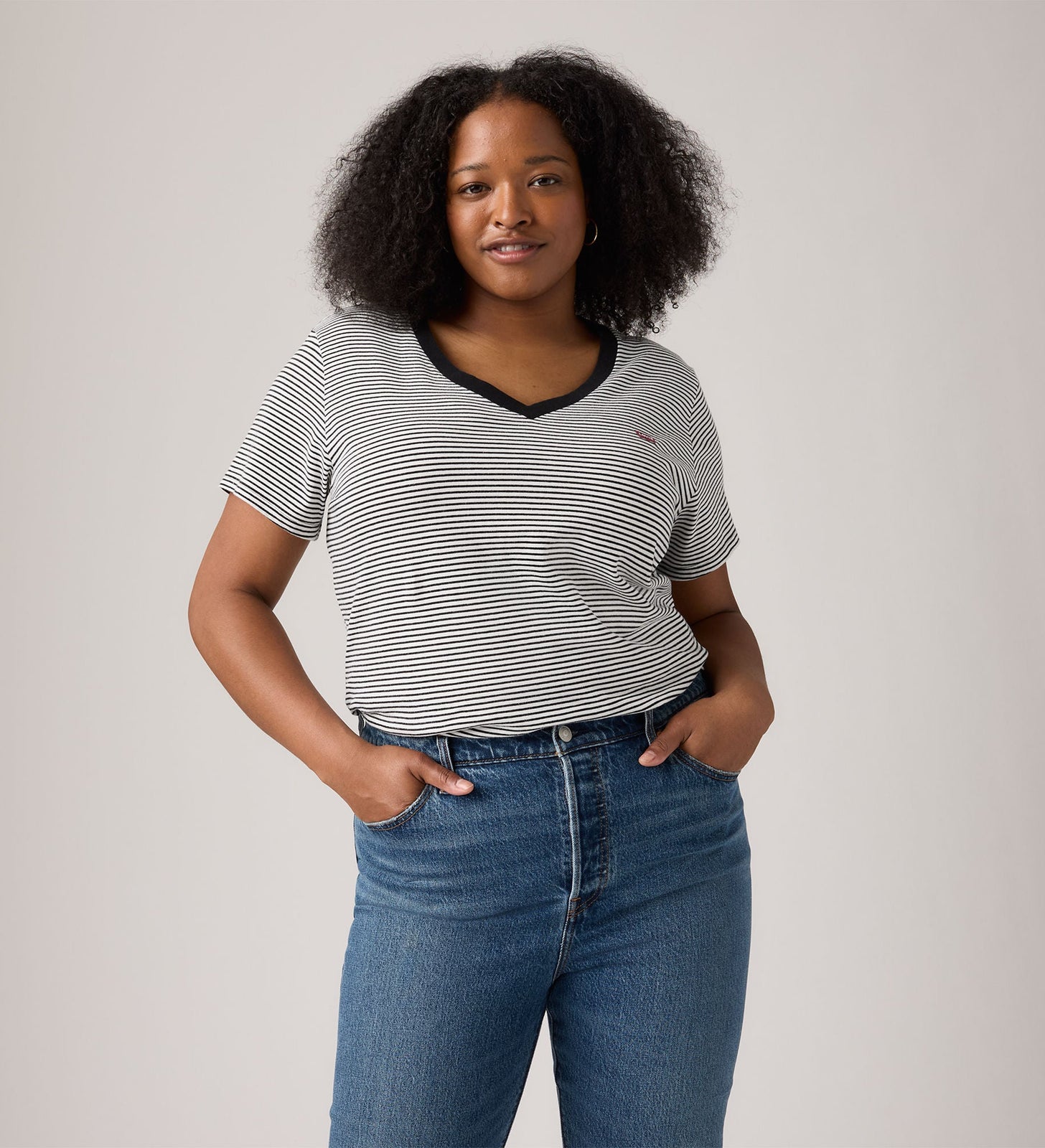 Main 3 - Levi's® Women's V-Neck T-Shirt (Plus Size) - A23230000