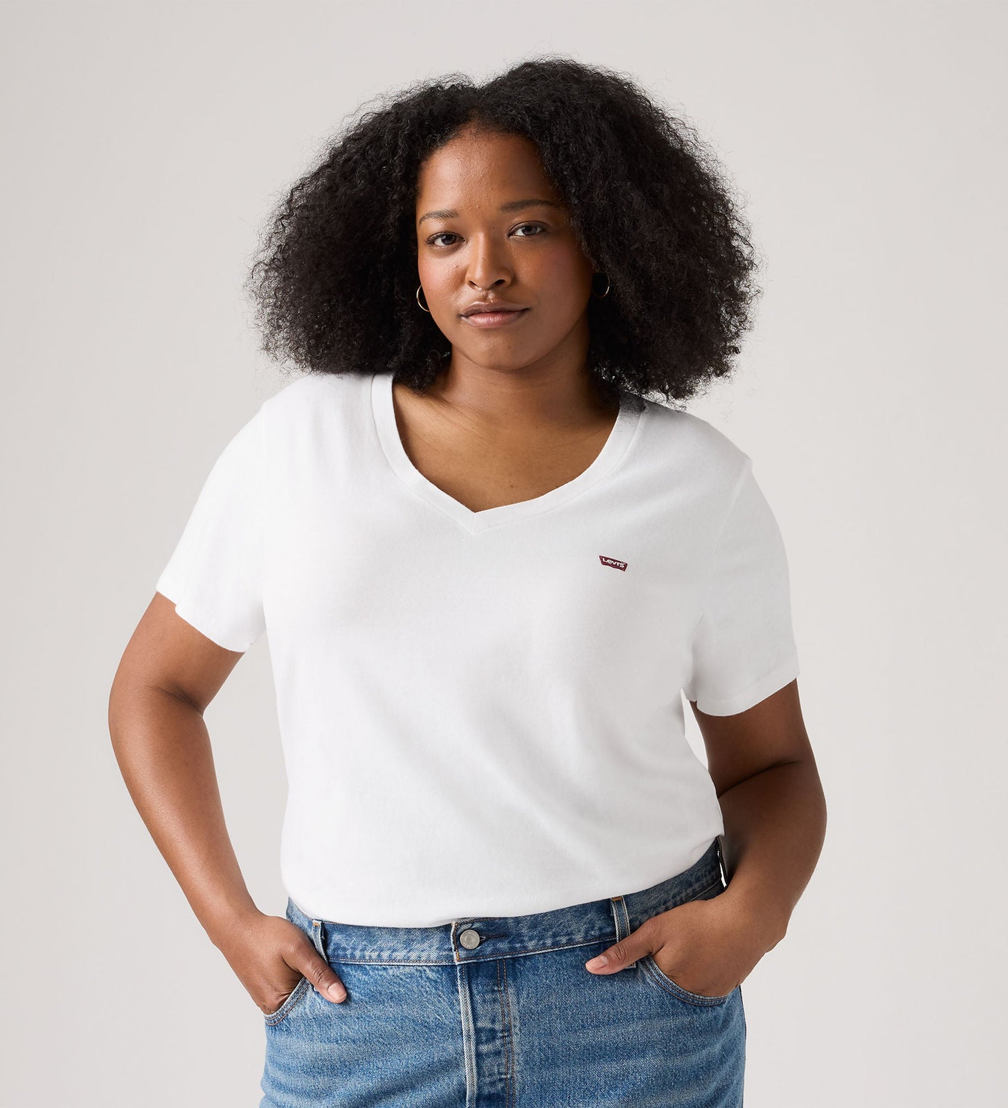 Main 3 - Levi's® Women's V-Neck T-Shirt (Plus Size) - A23230001