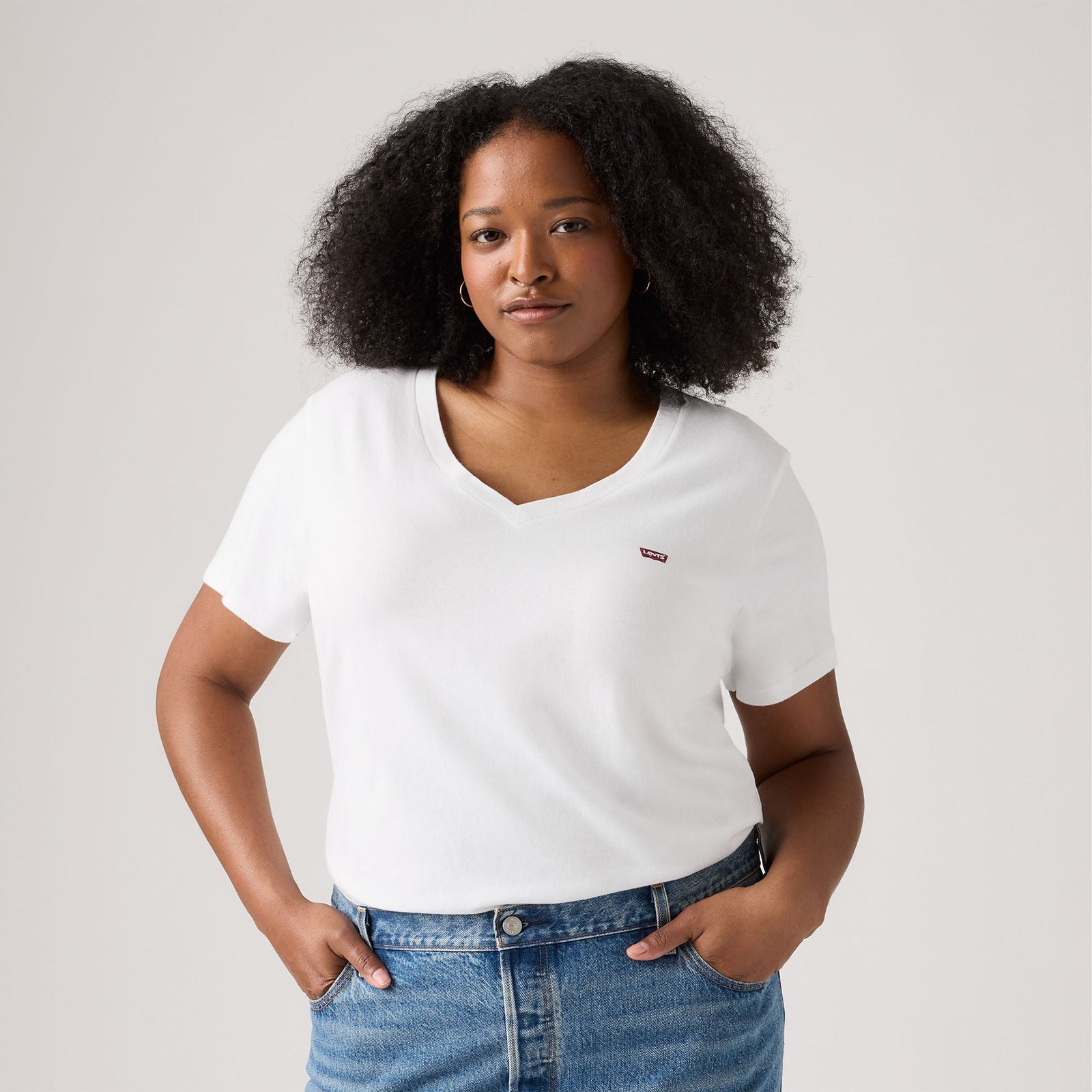 Main 3 - Levi's® Women's V-Neck T-Shirt (Plus Size) - A23230001