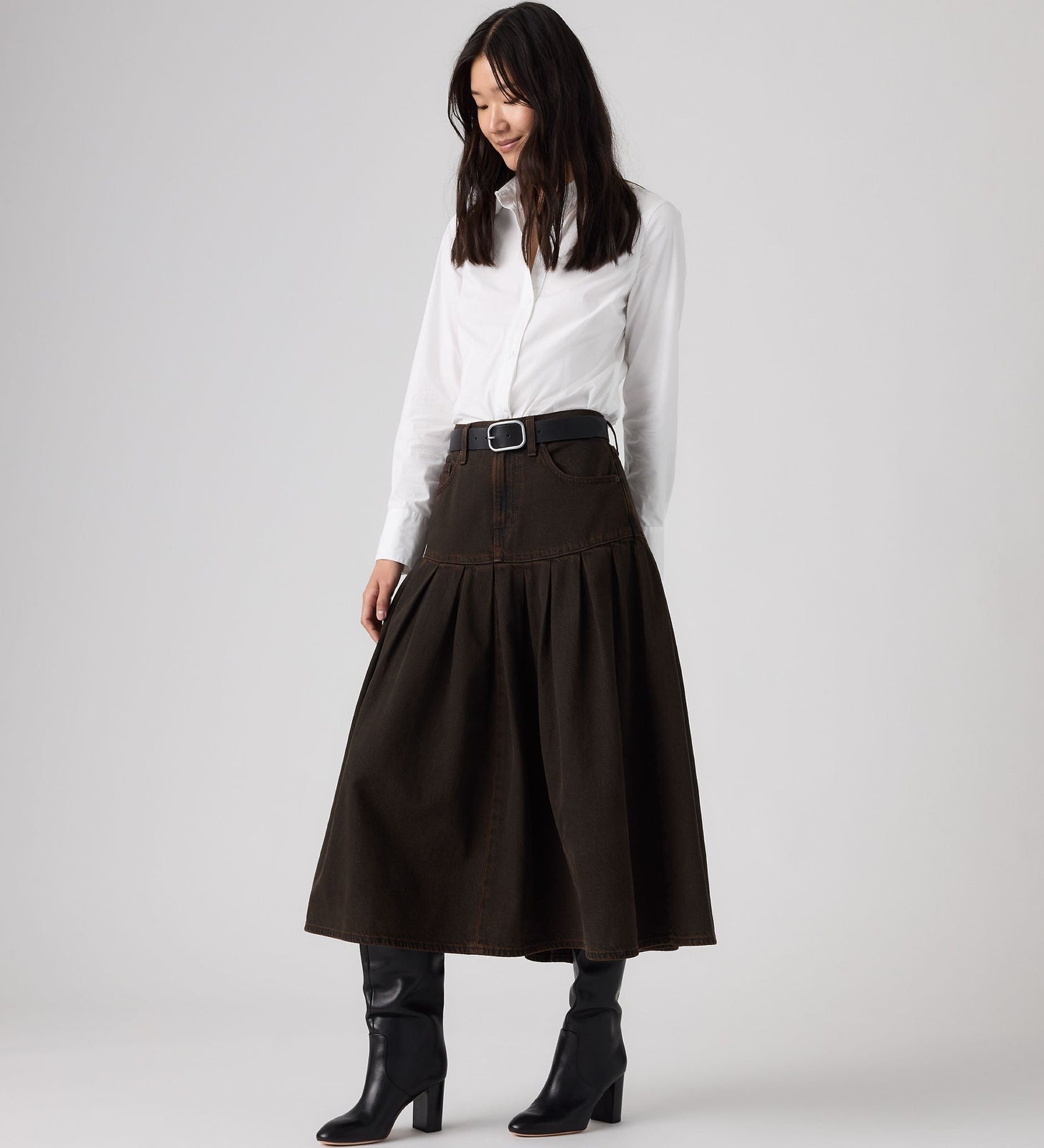 Main 1 - Levi's® Women's Yoked Pleated Skirt - 0089T0001