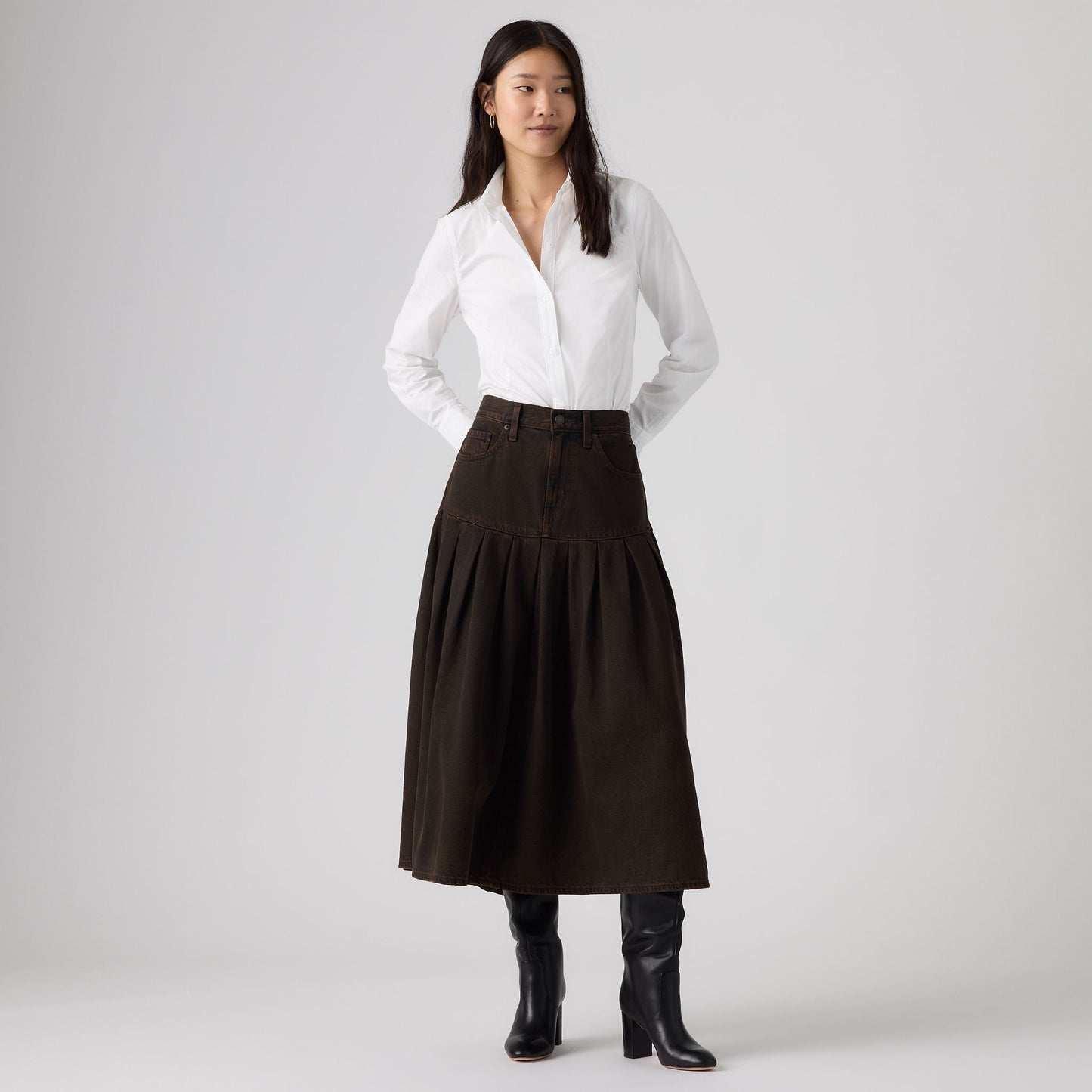 Levi's® Women's Yoked Pleated Skirt