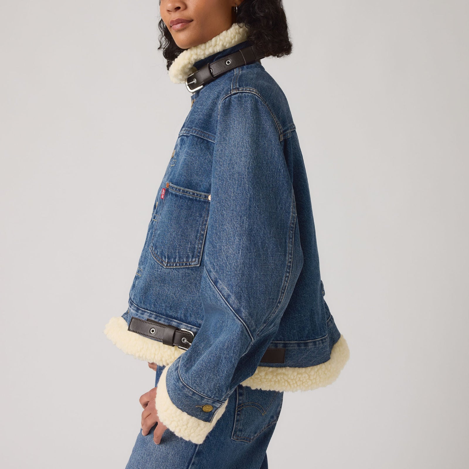 Main 4 - Levi’s® x sacai Women's Sherpa Jacket - 008BM0002