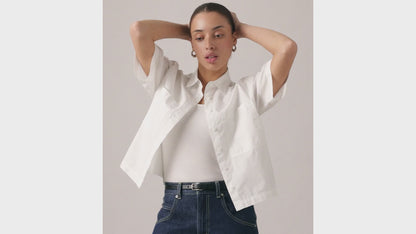 Thumbnail 1 - Levi's® Women's Harlie Short-Sleeve Cropped Shirt - 003QI0008