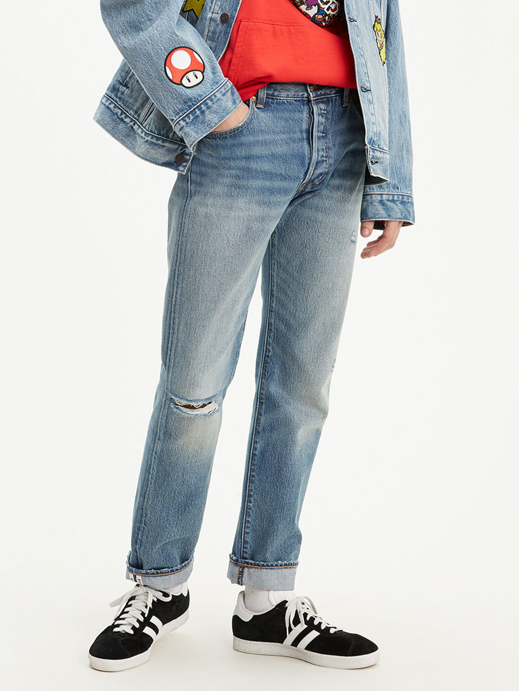 levi's ribcage straight selvedge jeans