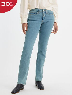 Levi's Womens Classic Straight Leg Mid Rise Blue Denim Jeans Size