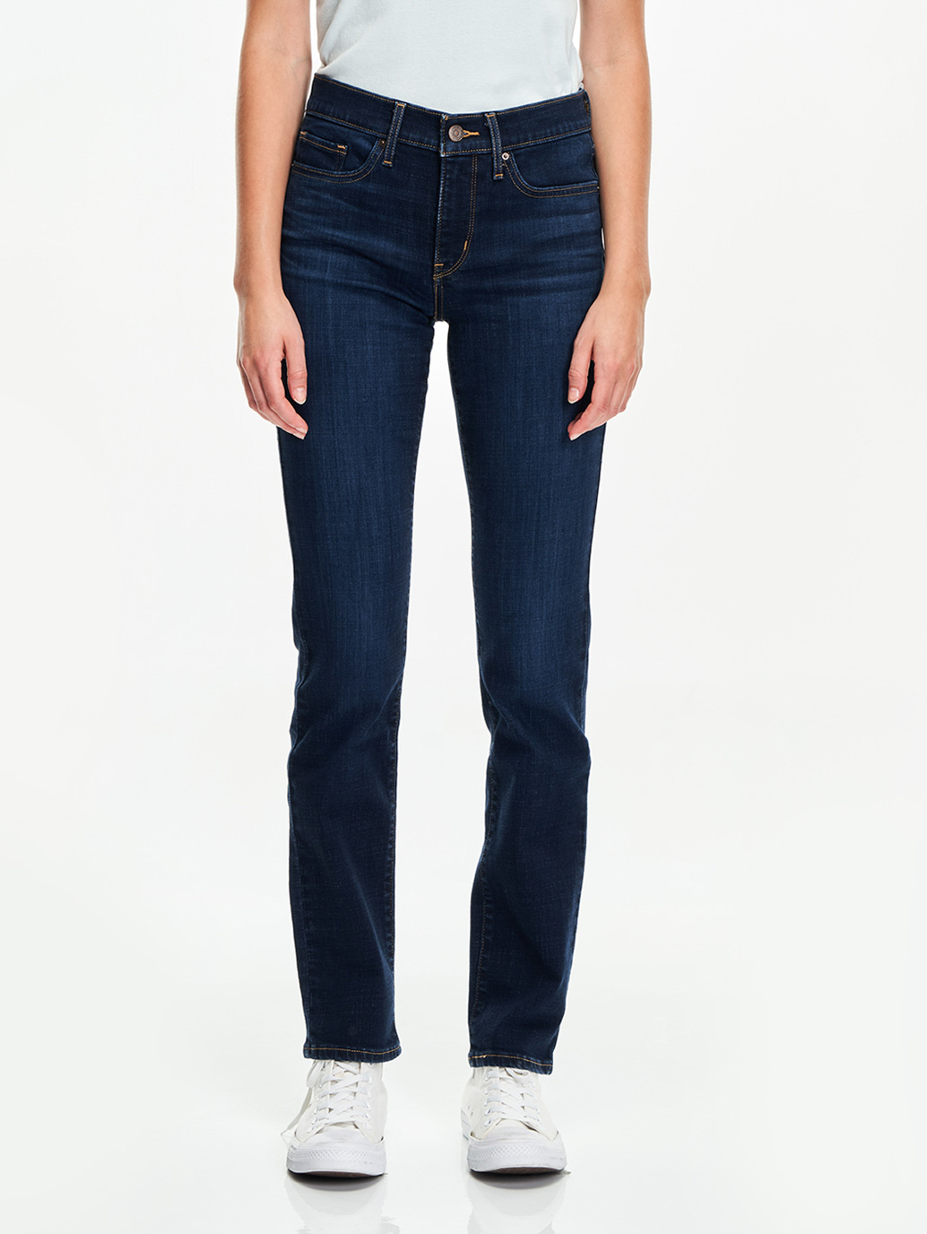 Women's Dark Blue Shaping Slim Jeans - Stretch Denim